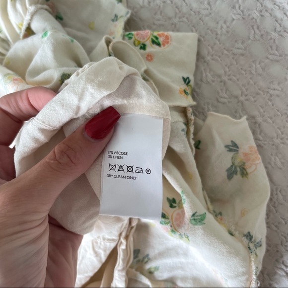 Free People Light Yellow Floral Ruffled Sundress - Picture 5 of 5